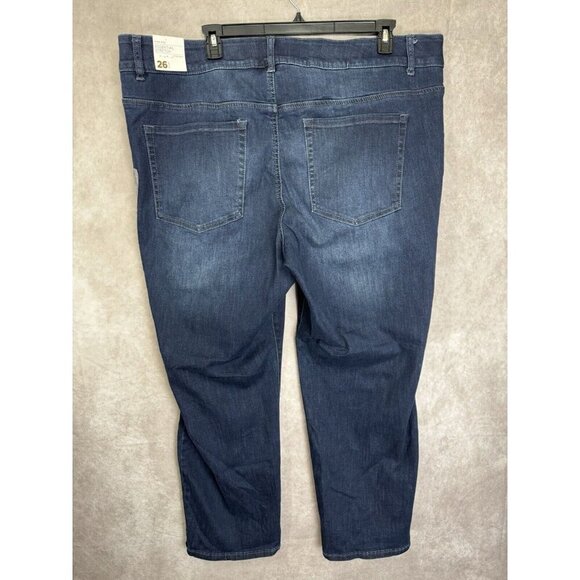Lane Bryant High Rise Essential Stretch Jeans Womens 26 Short Blue Straight NEW - Picture 3 of 9